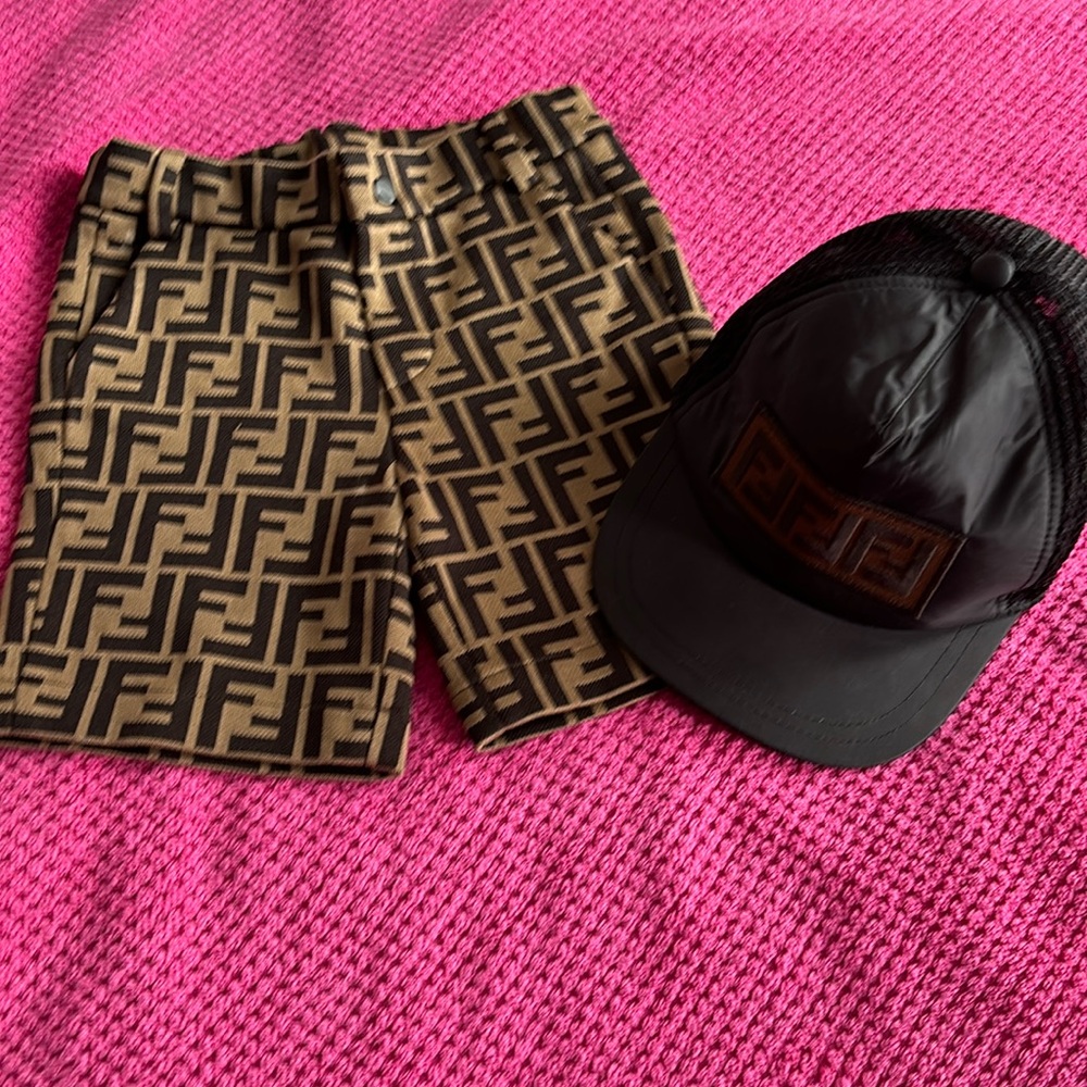 Baby fendi shirts size 18 months w/ fendi cap